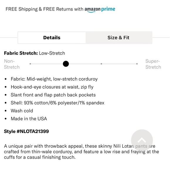 Nili Lotan Deep Gray Patch Pocket Corduroy Pants Size 4 - Picture 9 of 16